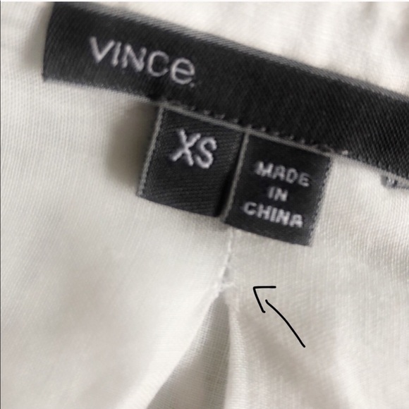 VINCE Collarless Ramie-Voile White Tunic - Picture 8 of 8